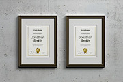 A4 Passe-partout Certificate Mock-up, an Advertising Mockup by zippypixelstudio (Thumbnail 8 of 13)