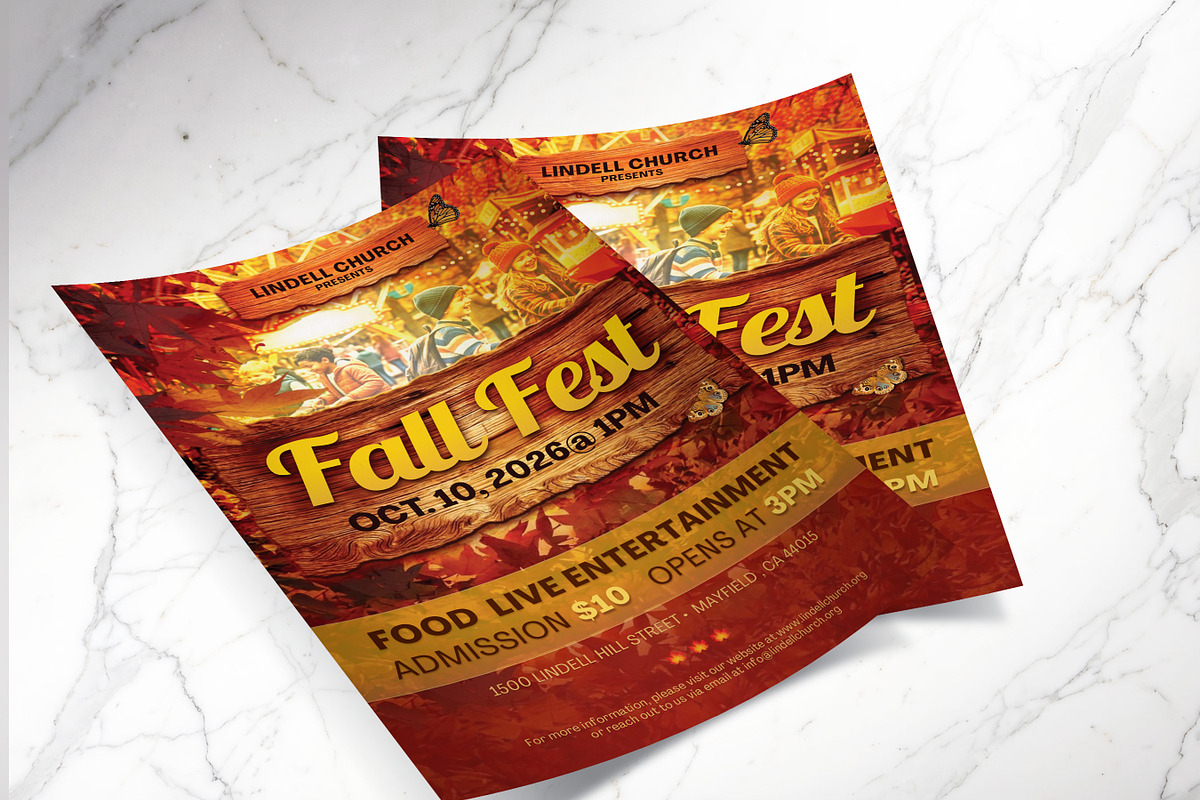 Fall Festival Canva Flyer Template, a Flyer Template by Godserv Designs (Photo 10 of 15)