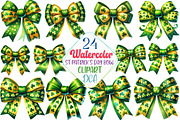 Watercolor St Patrick's Day Bow, an Illustration by DreamCafeArt (Thumbnail 1 of 5)