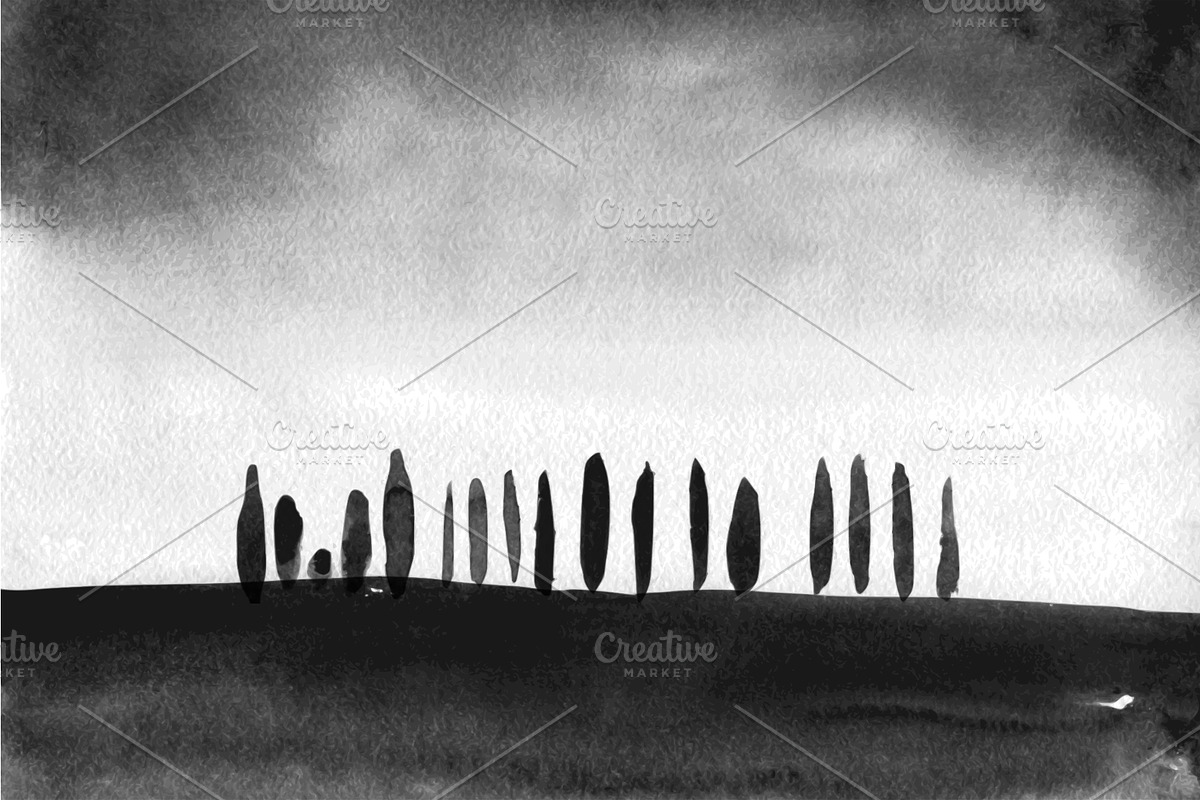 Vector ink wash painting, part 2, a Texture Graphic by Elina_Li (Photo 4 of 13)