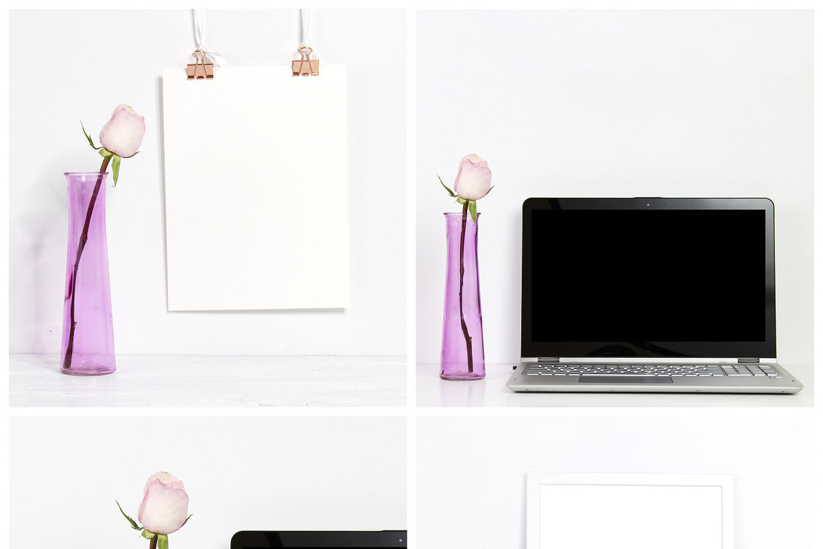 Rose Mockup Bundle (5 Images), a Print Template by Ivory Mix (Photo 2 of 2)
