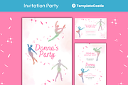 Dance Party Invitation Canva, a Design Template by TemplateCastleStore (Thumbnail 1 of 4)