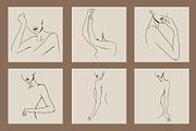 Woman silhouette line. Fashion set, a Graphic by heyXeni (Thumbnail 4 of 4)