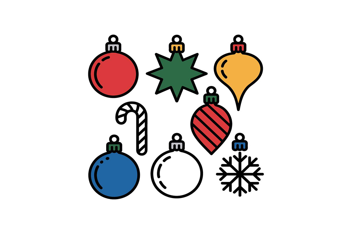 Colorful Christmas Ornament Pattern, a Graphic by yasushie (Photo 6 of 16)