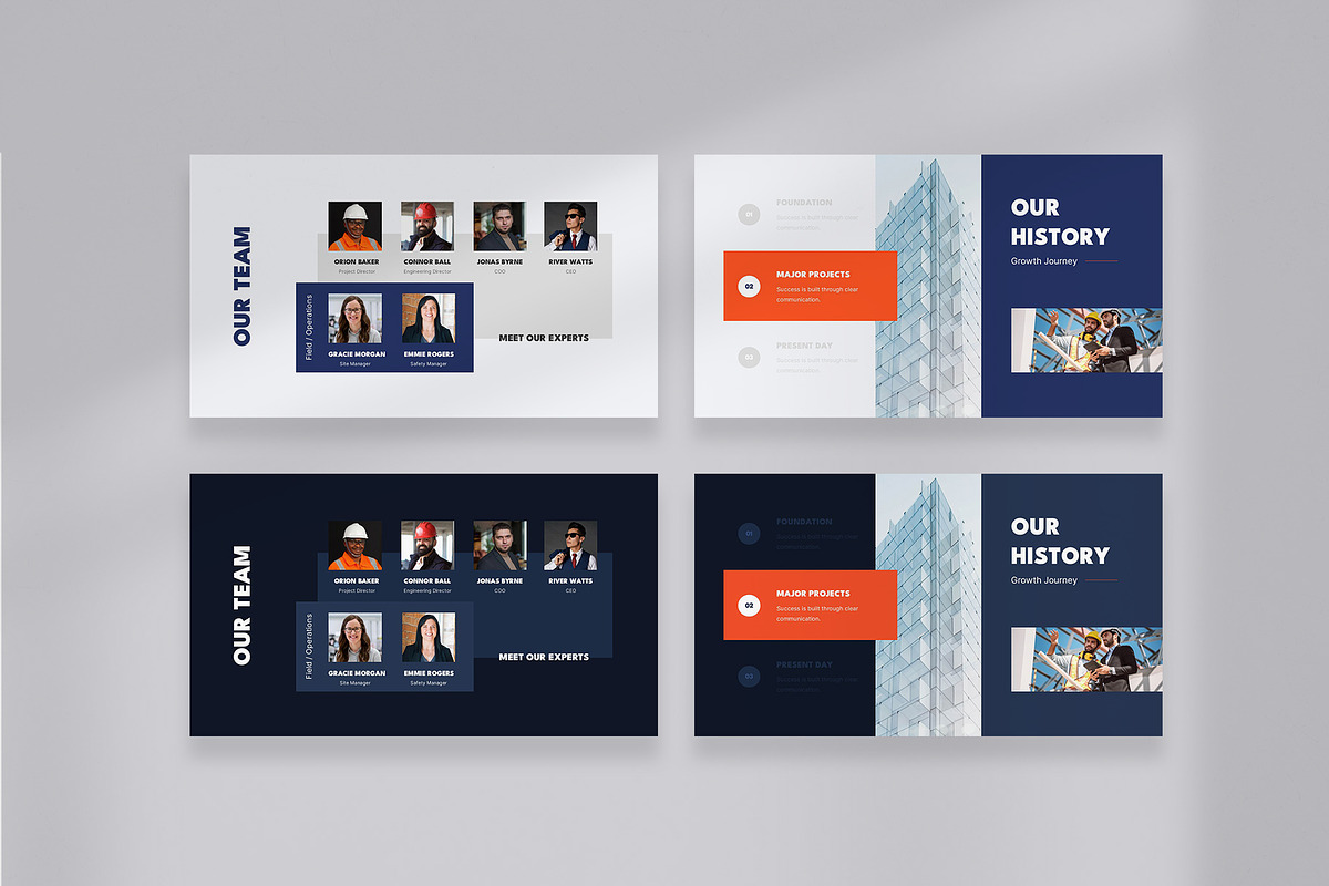 Construction Profile Google Slides, a Presentation Template by New Coral Design (Photo 4 of 10)