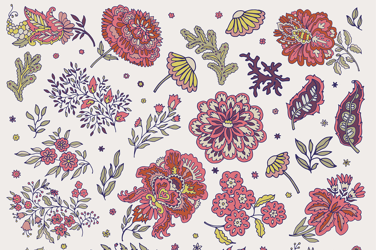 Vintage Floral Seamless Patterns, a Pattern Graphic by Sonulkaster (Photo 5 of 11)