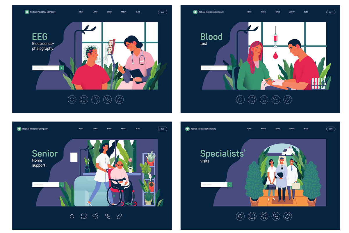 Part 1 Medical website illustrations, a Healthcare Illustration by Grivina's shop (Photo 20 of 37)