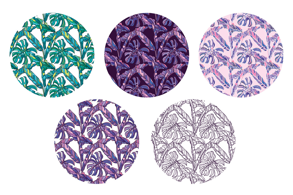 Seamless tropical patterns, a Pattern Graphic by Purple Platypus (Photo 2 of 7)