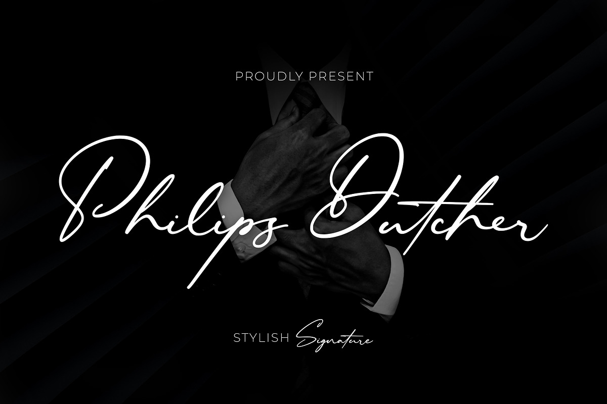 Philips Dutcher - Stylish Signature, a Script Font by Almarkhatype (Photo 1 of 10)