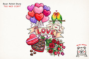 Valentine Love & Coffee Illustration, an Illustration by GlitterCraft (Thumbnail 38 of 41)