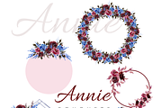 Burgundy & Navy Florals, an Illustration by Feather Grace Designs (Thumbnail 9 of 15)