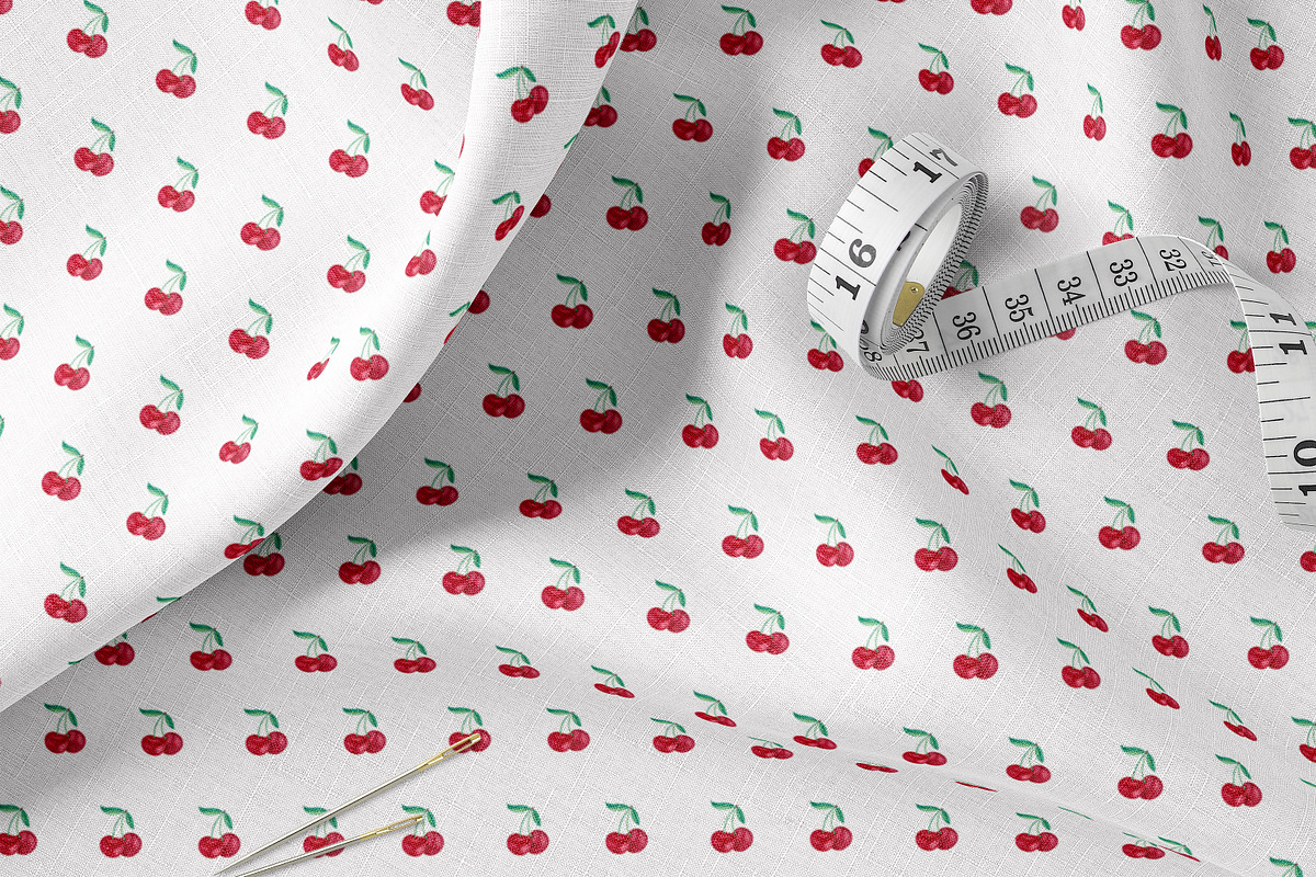 Watercolor Cherries Seamless Pattern, a Pattern Graphic by Oksana Dovhopol Art (Photo 4 of 11)