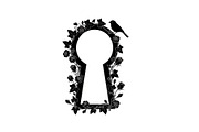 Floral Keyhole Frame SVG Bundle, an Illustration by Designs_River (Thumbnail 25 of 31)