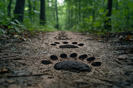 Animal tracks create path of discove, a Background Photo by Pixeness