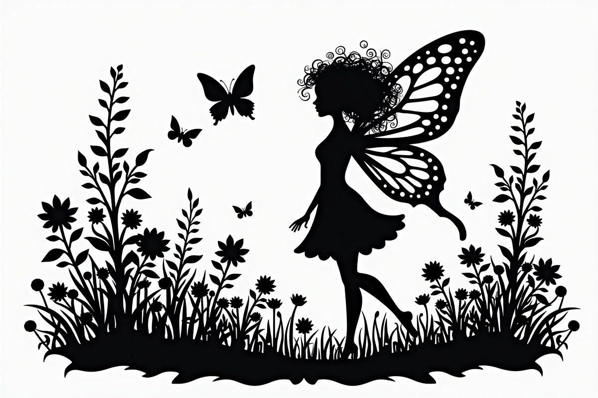 Silhouette of Fairy with Butterflie, an Illustration by Amazin_art (Photo 4 of 21)