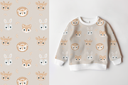 Boho Baby Animals – Clipart+Patterns, a Pattern Graphic by tetiartline (Thumbnail 5 of 7)