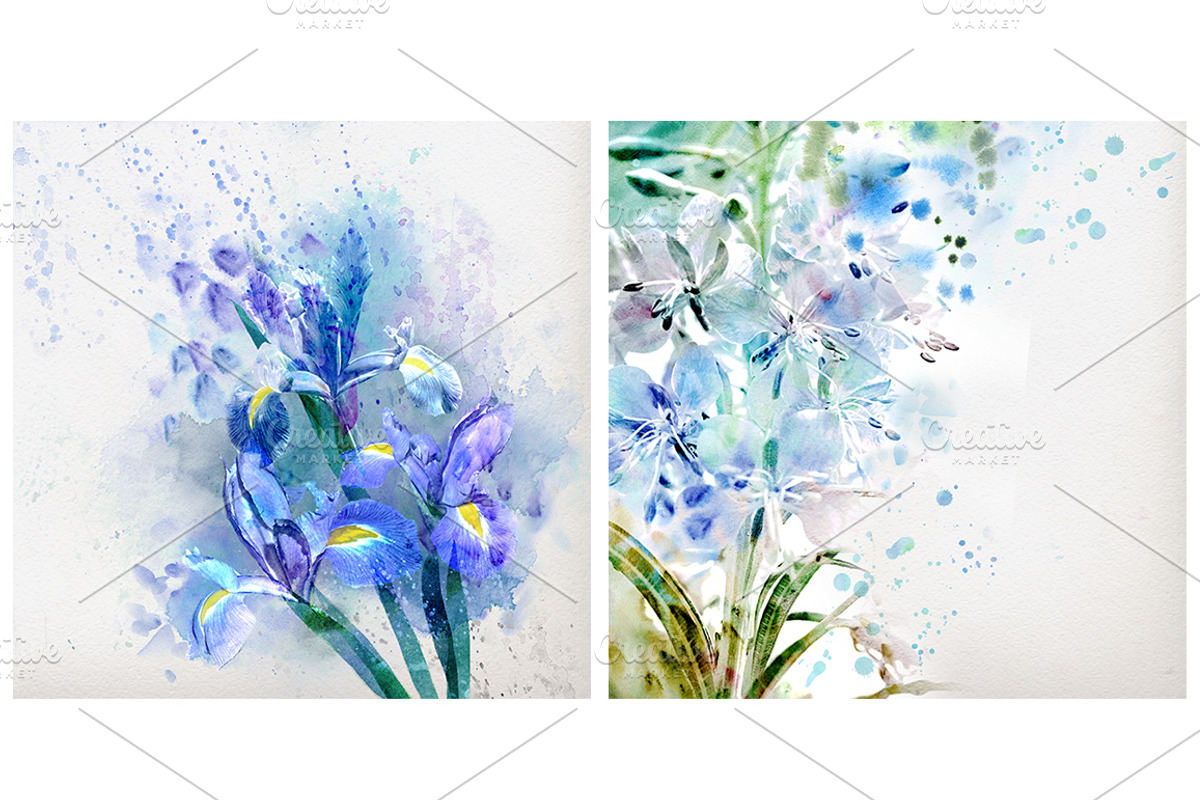 10 Floral watercolor posters, a Decorative Illustration by Anna Guz's Store (Photo 5 of 12)