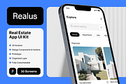 Realus - Real Estate App UI Kit, an UI Kit Template by restiyathena (Thumbnail 1 of 6)