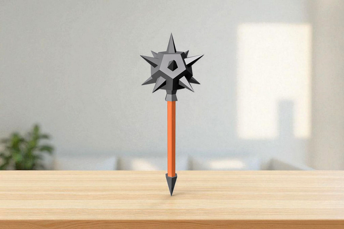 Mace - 3d papercraft preview 3