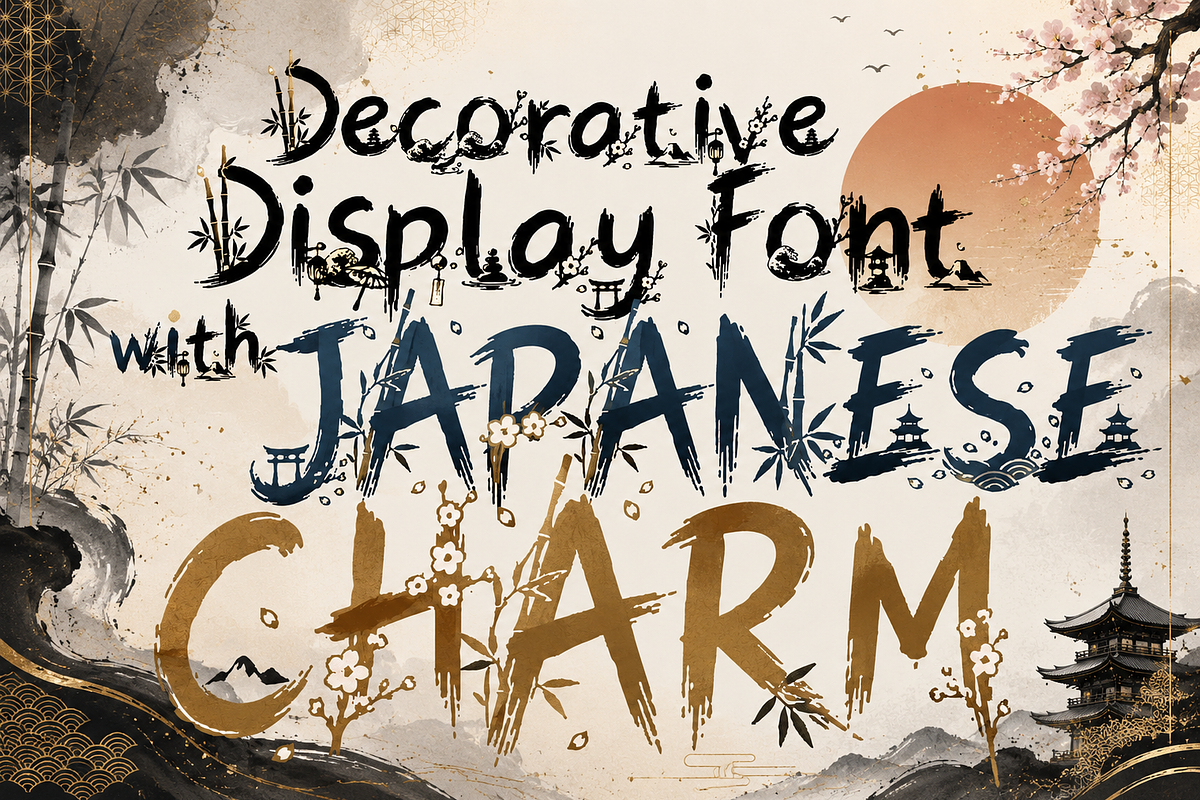 SumiBlossom - Japanese Art Font, a Script Font by HypeWorksCo (Photo 8 of 13)