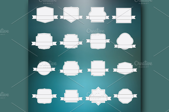 Set Of Blank Gray Labels