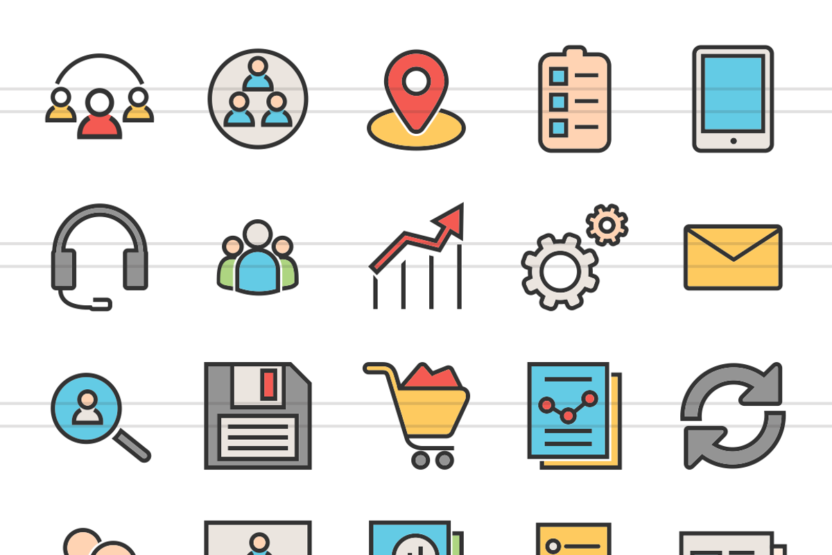 48 Admin Dashboard Line Filled Icons, an Outline Icon by IconBunny