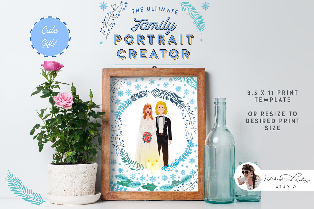 Portrait Creator Winter Family, a Person Illustration by Lauren Lesley Studio (Photo 17 of 17)