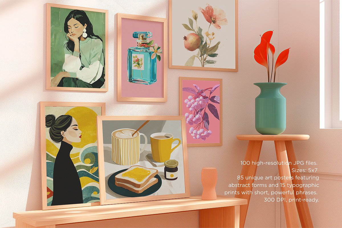 Modern Eclectic Prints Posters, a Background Graphic by JulsIst (Photo 3 of 12)