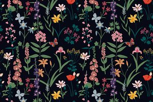 Seamless Meadow Pattern