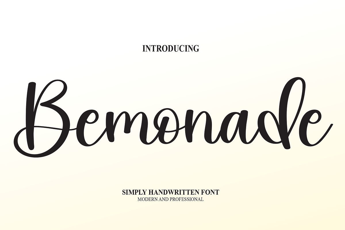 Bemonade | Script Font, a Script Font by Scratchones (Photo 1 of 8)