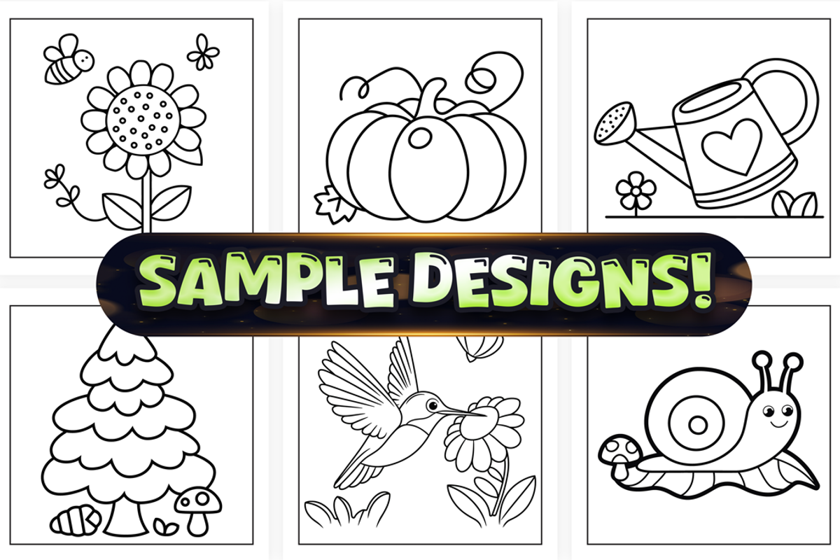 Bold and Easy Nature Girly Coloring, a Seasonal Illustration by Craftsbeefy (Photo 3 of 4)