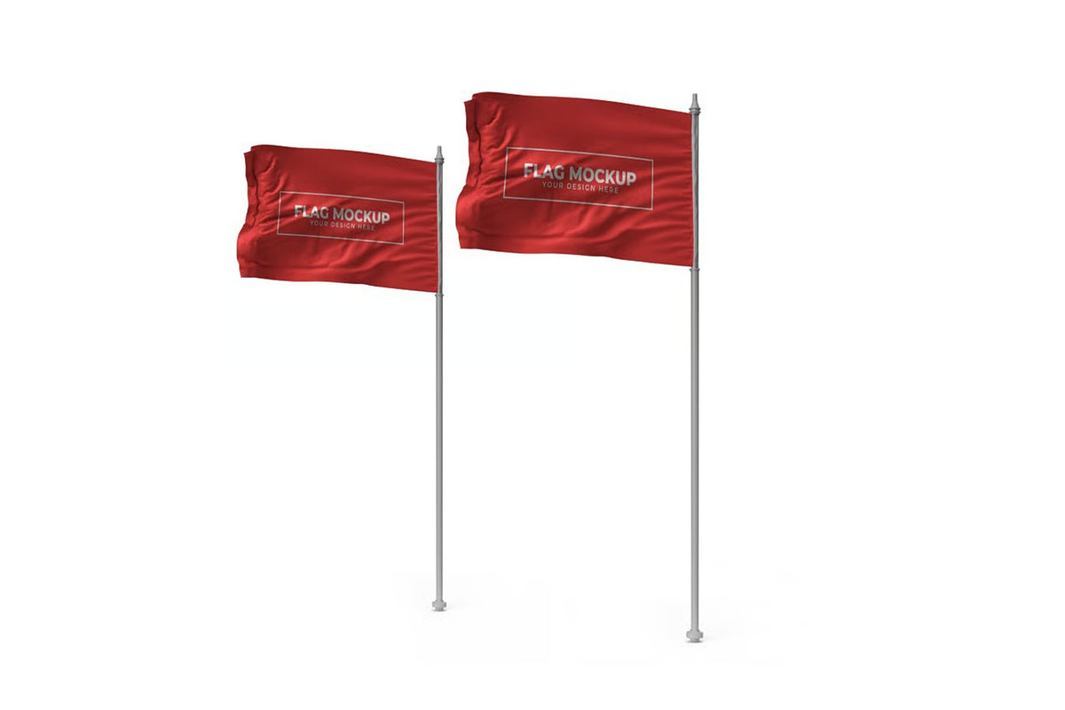 Waving Flag Mockup Template Set, an Advertising Mockup by DesignRushMarket (Photo 10 of 11)