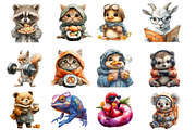 Funny Animals Sublimation, an Illustration by SinaCreation (Thumbnail 2 of 5)