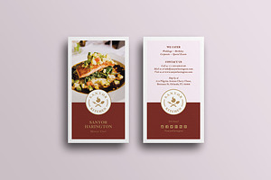 Elegant Food Business Card