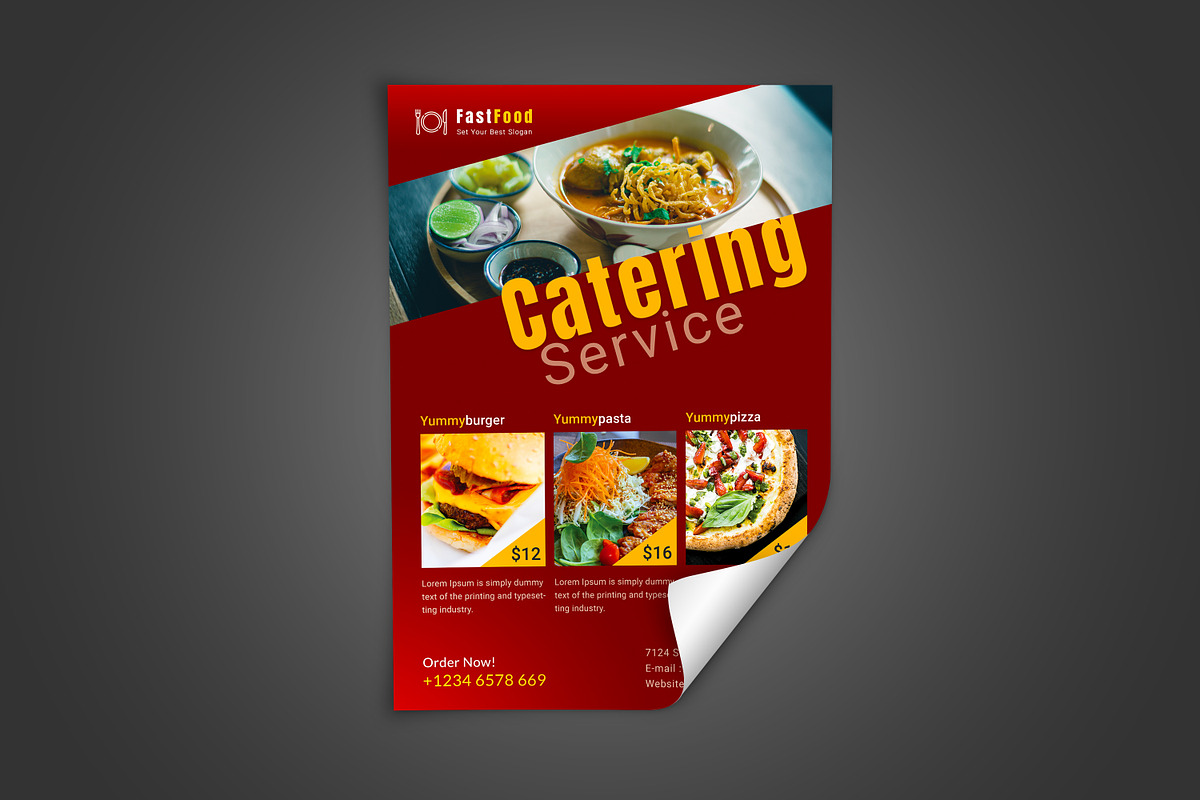 Catering Service Flyer Bundle, a Flyer Template by graphicsunday (Photo 6 of 6)