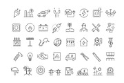 Electricity icons. Power symbols, an Object Illustration by Tettygreen (Thumbnail 3 of 3)