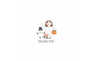 Cute Halloween Clipart - LittleBoo, an Illustration by CharmClipart (Thumbnail 10 of 10)