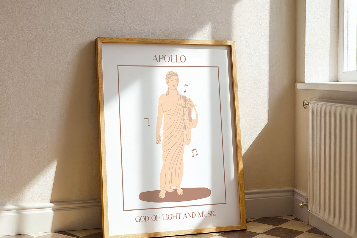 Apollo God Poster, a Decorative Illustration by elfy creative