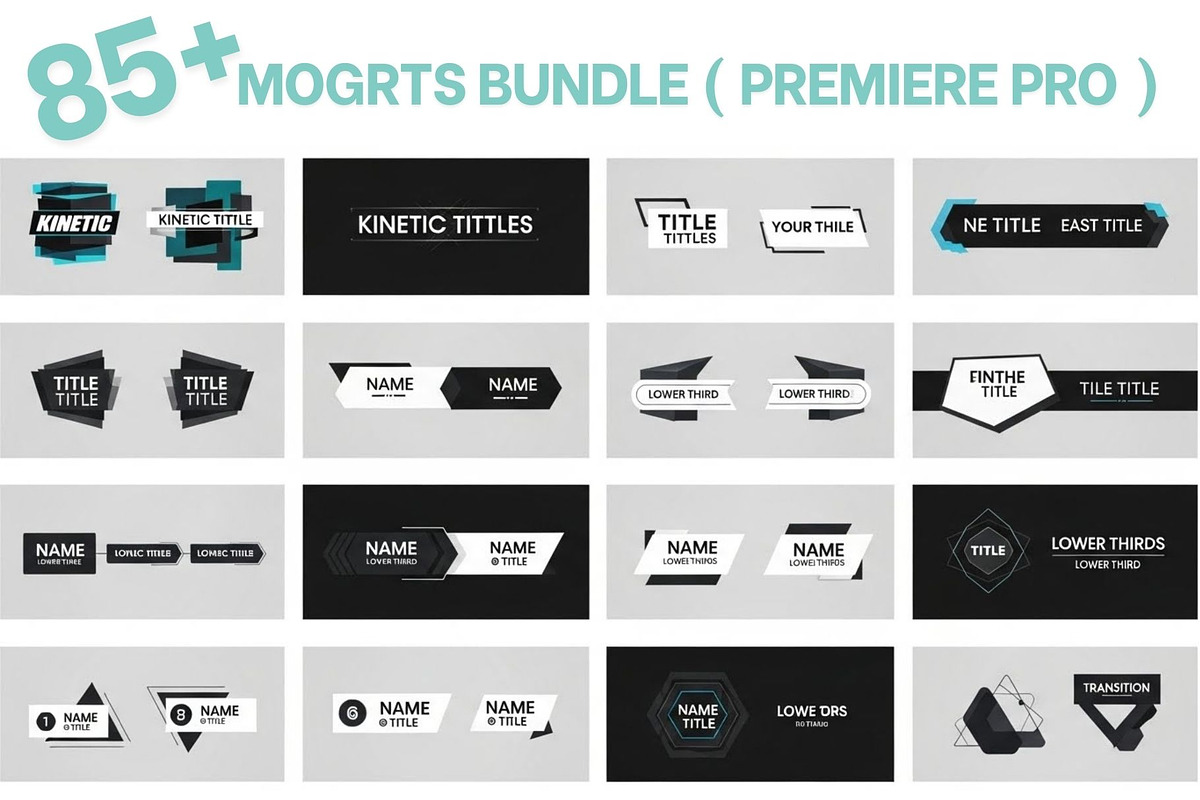 MOGRTs 80 Motion Graphics Templates, a Social Media Template by Crox Studio | Digital (Photo 6 of 11)