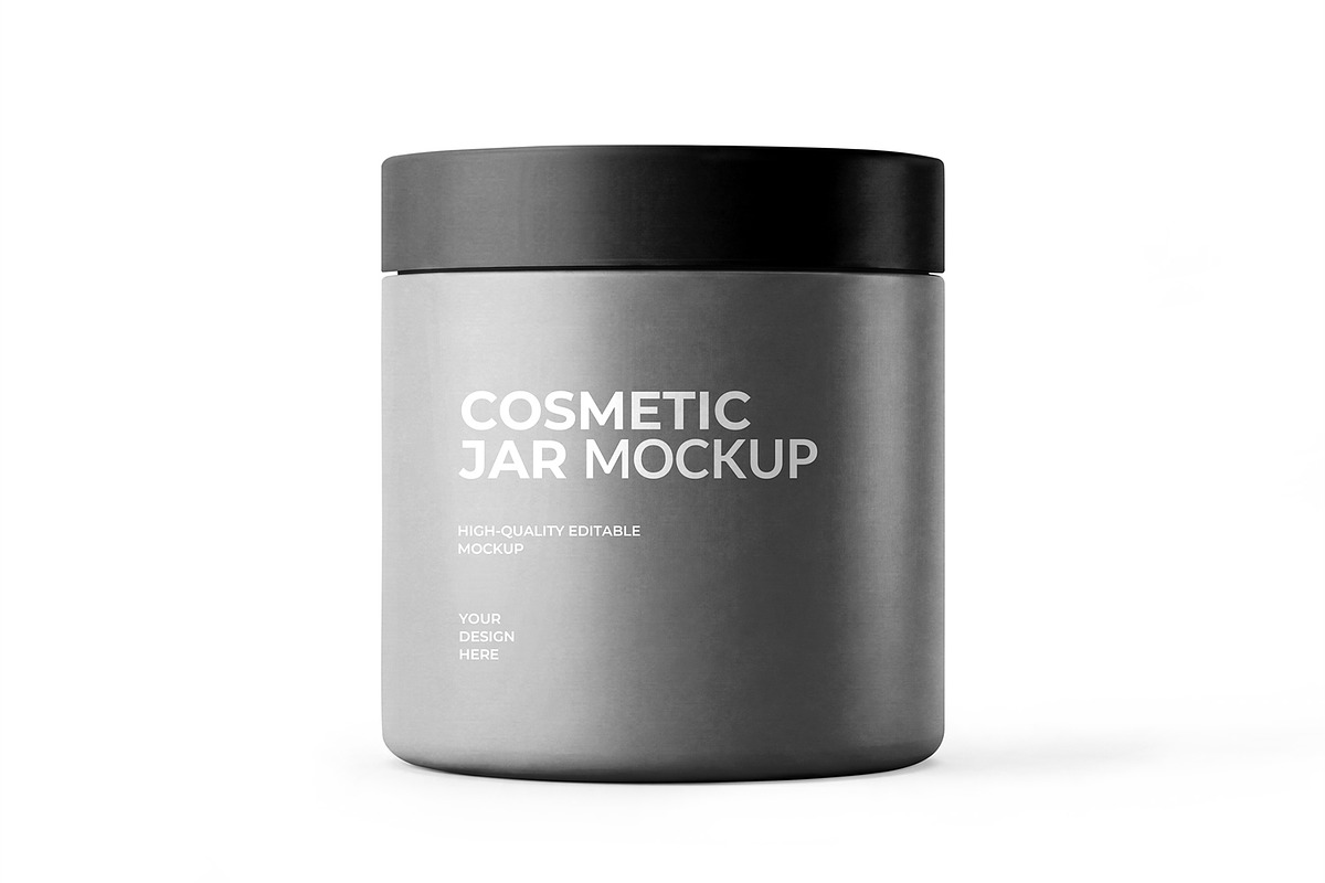 Cosmetic Jar Mockup Template, a Packaging Mockup by graphypix (Photo 3 of 4)