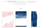 Blush and Navy Abstract Watercolor, a Texture Illustration by Essem Creatives (Thumbnail 5 of 5)