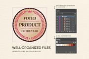 Vintage Marketing Badge Vector Set, an Object Graphic by DesignerCandies (Thumbnail 5 of 6)