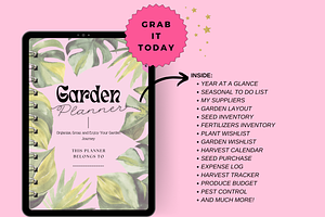 Digital Garden Planner, Hyperlinked