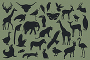 Wild Animals - 30 Vector Shapes, an Object Graphic by line & plane (Thumbnail 2 of 8)