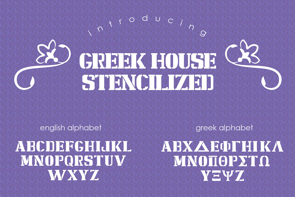 Stencilized Greek Font preview 5