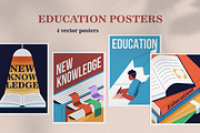 Education poster designs with books, an Education Illustration by Good Studio (Thumbnail 1 of 5)
