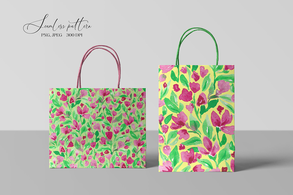 Pink florals seamless pattern, a Pattern Graphic by SirenaArt (Photo 8 of 11)