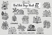 Floral Book SVG PNG Bundle Vol. 1, an Illustration by Actual Pixel (Thumbnail 1 of 29)