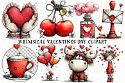 Whimsical Valentines Day Clipart, an Illustration by OK Design (Thumbnail 2 of 6)