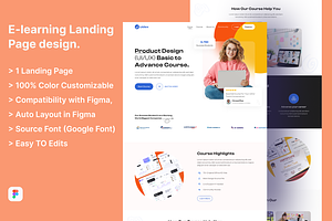 E-Learning Landing page Design